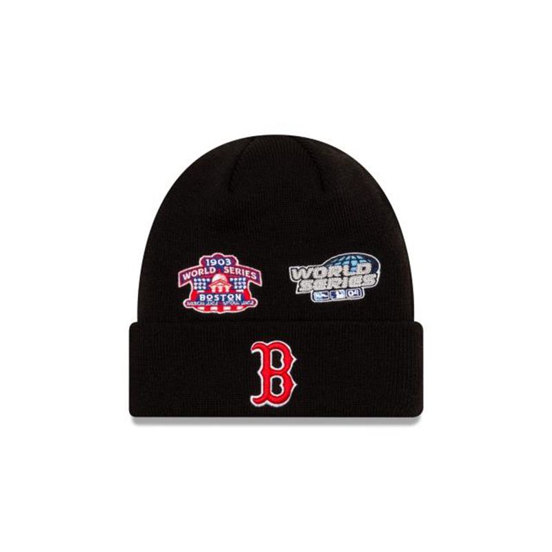 MLB Boston Red Sox World Series Patch Cuff Knit (KVX8611) - Blue New Era Beanies